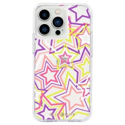 Husa Case Mate Tough Print neon stars Apple iPhone 13 Pro, transparent